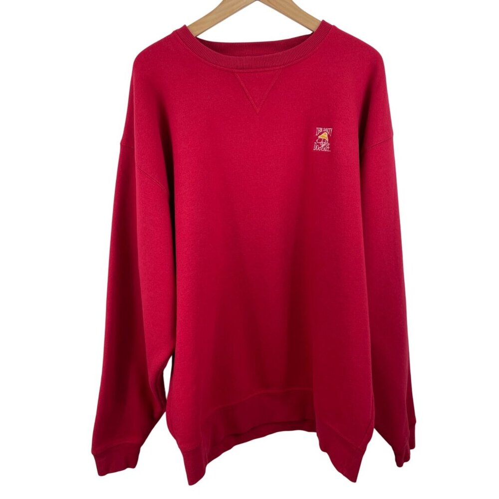 Vintage Ahead Authentics Salty Dog Cafe Mens Red Crewneck Sweatshirt XL